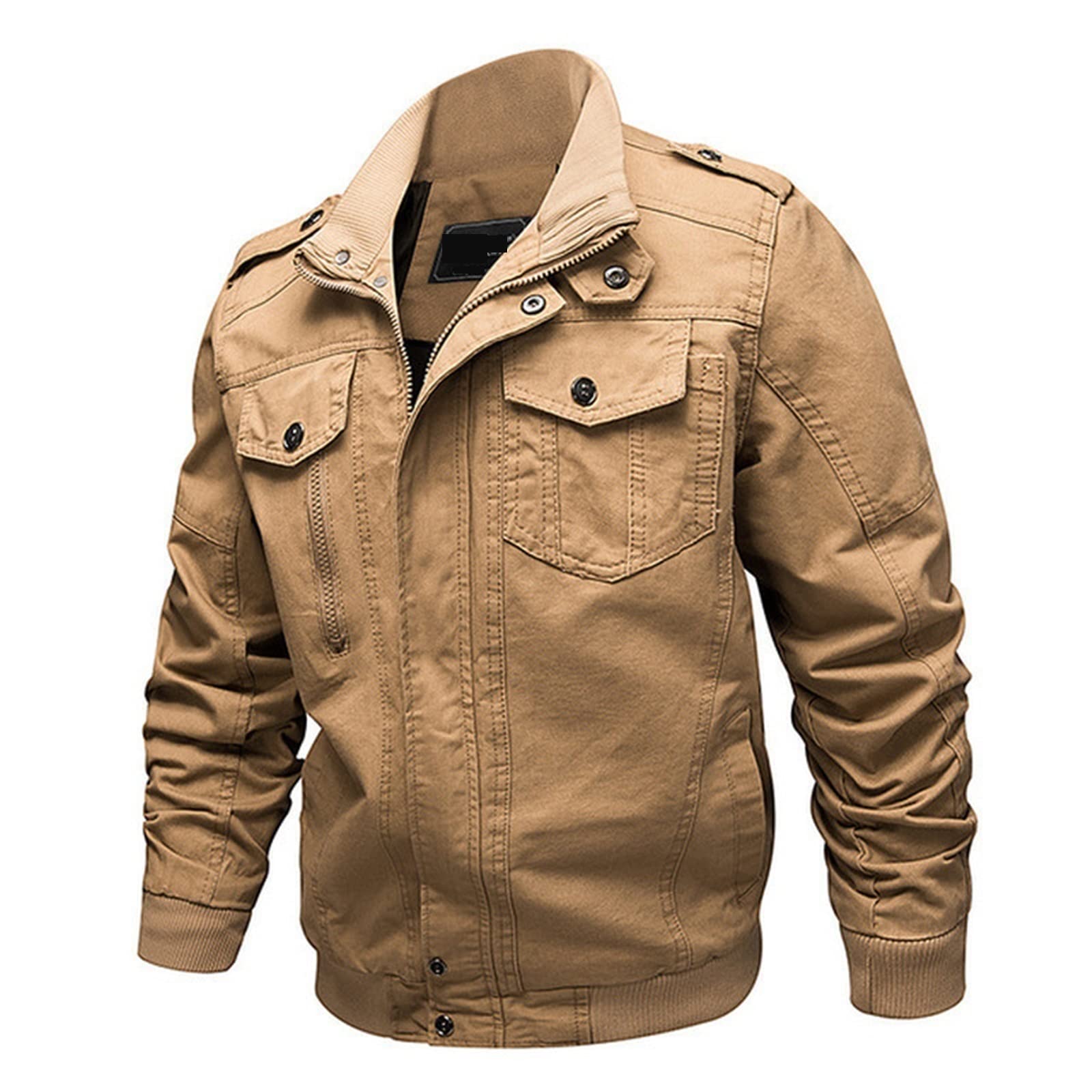 YILDEXJacket, Nuovo Mens Giacche Militari MA-1 di Stile Army Giacche Maschio Vestiti di Marca Mens Bomber Jeans Giacche Più Il Formato M-6XL streetwear Cotone (Size : L)