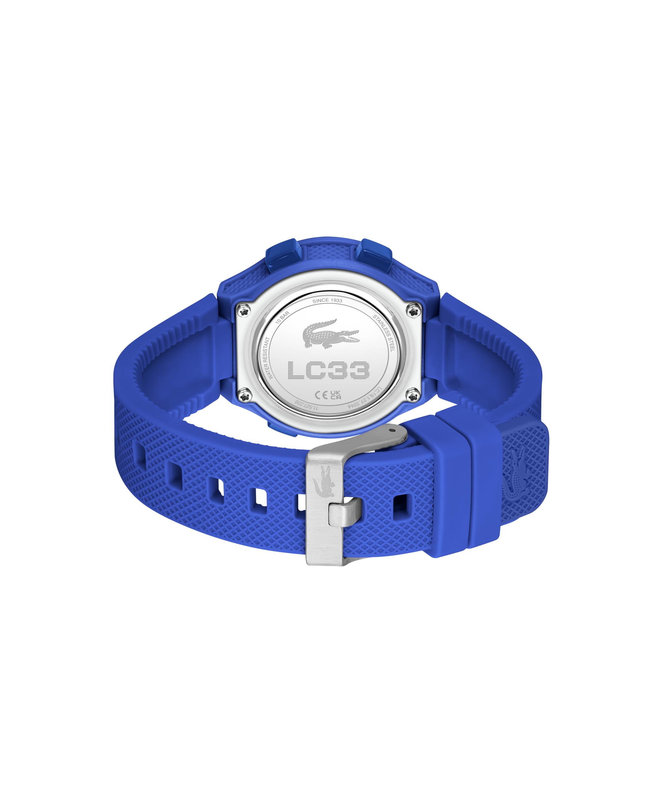 Lacoste Zegarek cyfrowy dla dzieci kolekcja LC33 z niebieską silikonową bransoletką - 2030066