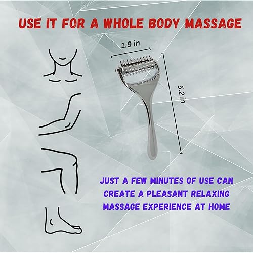 Miniatura 6 de Back 2 Roots Rodillo de masaje de acupuntura, cuerpo entero, rodillo de acupresión para relajación de la piel y los músculos, alivio del estrés y