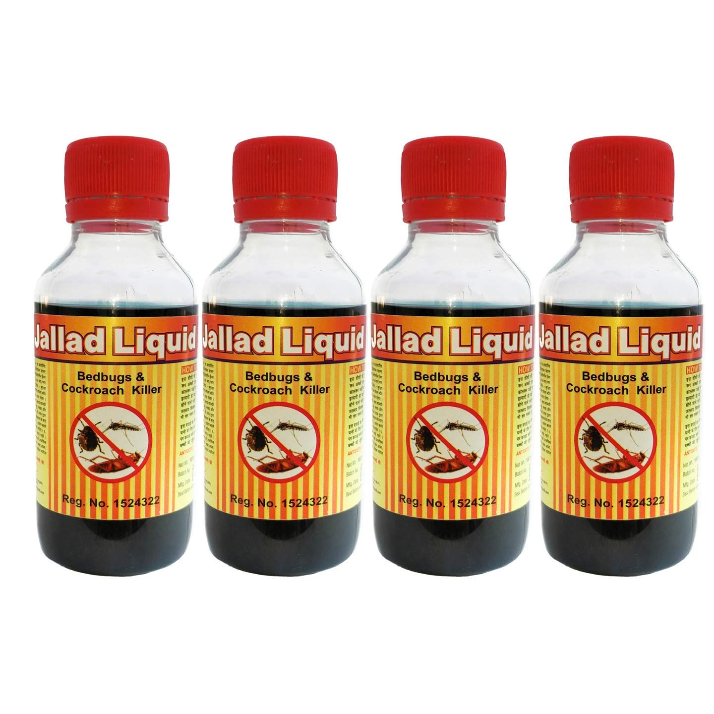 JALLAD LIQUID Concentrated Liquid Insect Repellent Household Insecticide For Warehouses, Store Rooms and Home (Pack of 4, 100 ml Each) (B07D92N7WN) Amazon Price History, Amazon Price Tracker