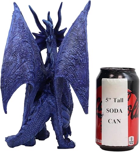 Miniatura 4 de Ebros Ruth Thompson Fantasy Blue Nightfall Dragon con majestuosos cuernos estatua de 9 pulgadas de alto, figura coleccionable de la Tierra de los