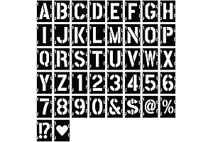 Interlocking Letter Number Stencil Kit with 42 Reusable Alphabet Templates for Creative Crafting Projects