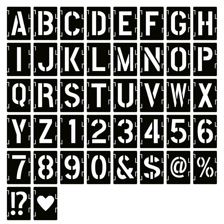 Amazon.com : 2 Inch Letter Stencils Symbol Numbers Craft Stencils, 42 Pcs Reusable Alphabet Templates Interlocking Stencil Kit for Painting on Wood, Wall, Fabric, Rock, Sign, DIY Art Projects : Arts, Crafts & Sewing amazon-com-2-inch-letter-stencils-symbol-numbers-craft-stencils-42-pcs-reusable-alphabet-templates-interlocking-stencil-kit-for-painting-on-wood-wall-fabric-rock-sign-diy-art-projects-arts-crafts-sewing