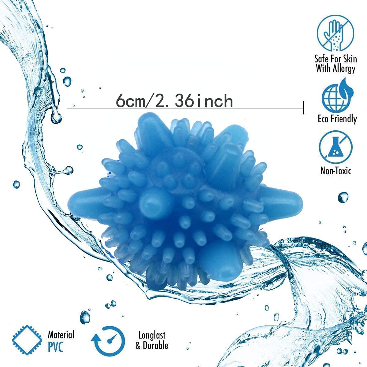 NISHIV Silicone Washing Machine Laundry Balls Dryer Laundry Ball for Household Cleaning Washing Machine Clothes Softener (Random Color 10 Pcs) 3