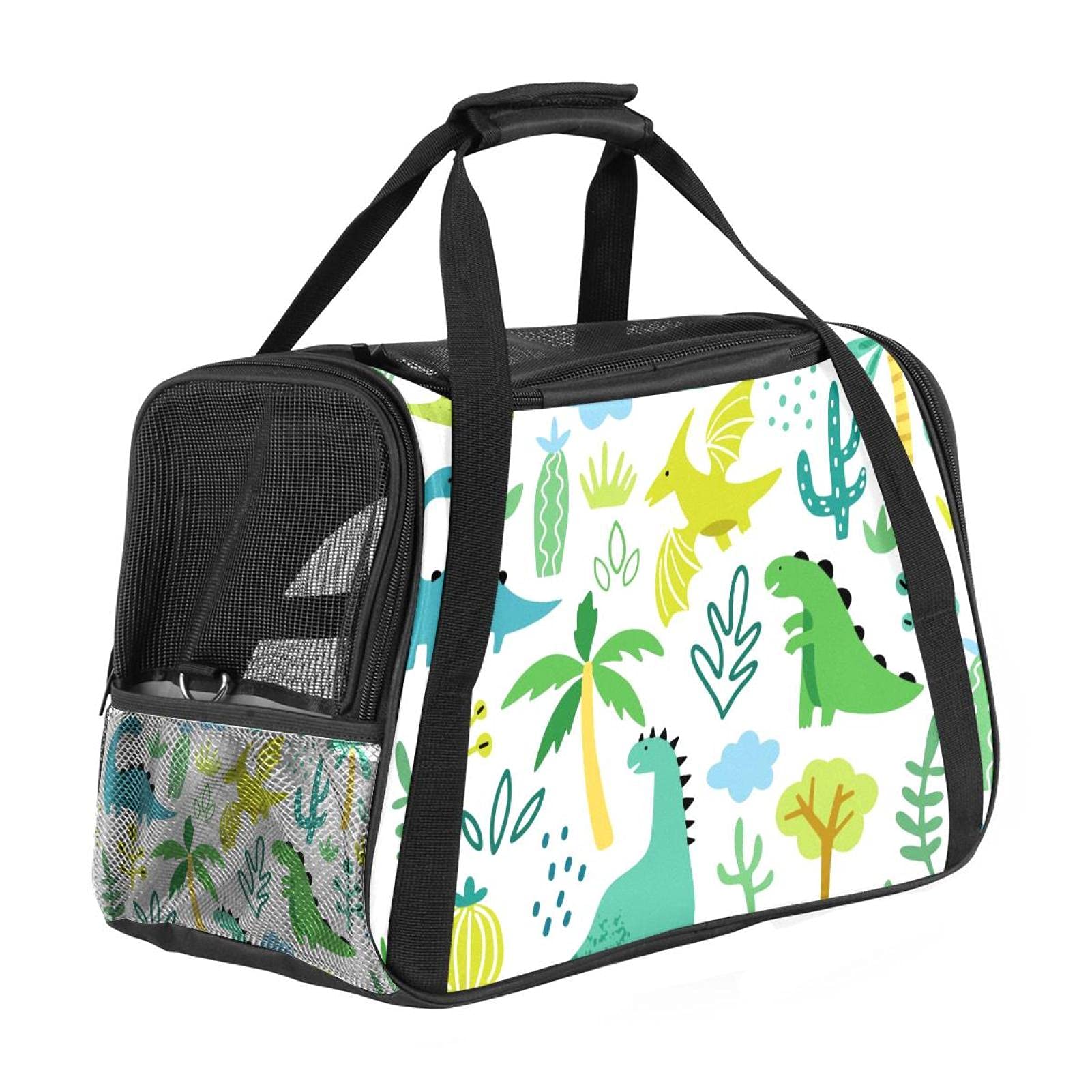 Sac de transport pour animaux de compagnie souple Doodle dinosaure pour petit chien cabine
