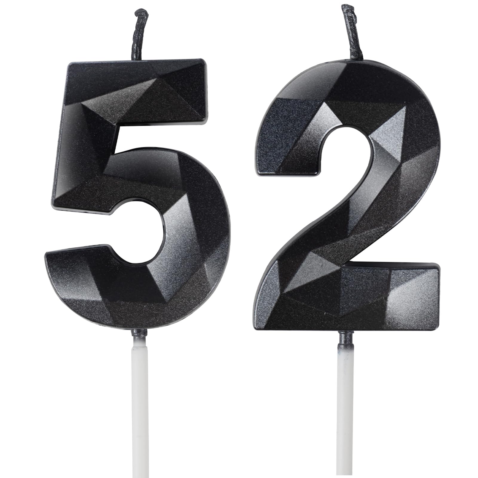 Yiran 50th Birthday Candles, Gold Number 50 Happy Birthday Candles, Cake Topper Decorations for Birthday Party, Wedding Anniversary Celebration Supply — view 23