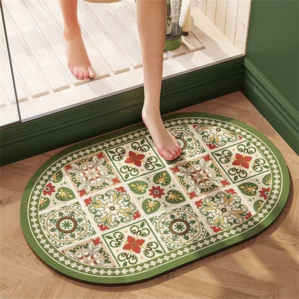 Bath mat lavable et grand tapis de douche antidérapant 100x160cm séchage rapide