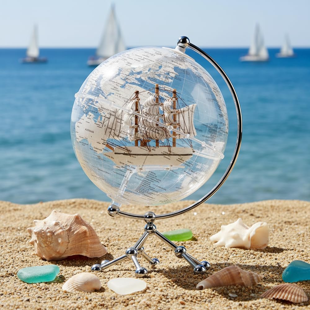 ラスト1 新品未使用　THECRIMIE globe 定価23,100円 Amazon.com: White Earth Globe, Diam. 20 cm/7.9 inches, Nightlight