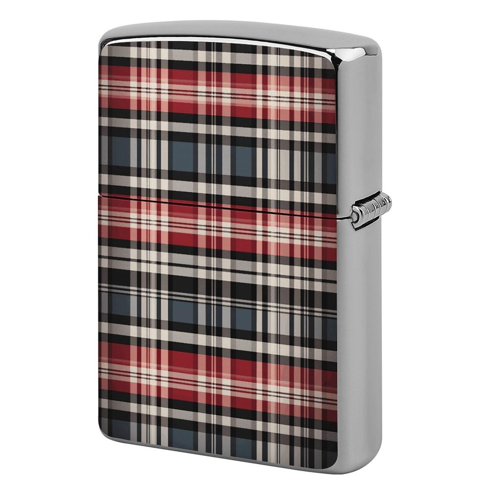 Fekiloot Style Old Plaid Checkered Lighter Case Cover Metal Lighter Case