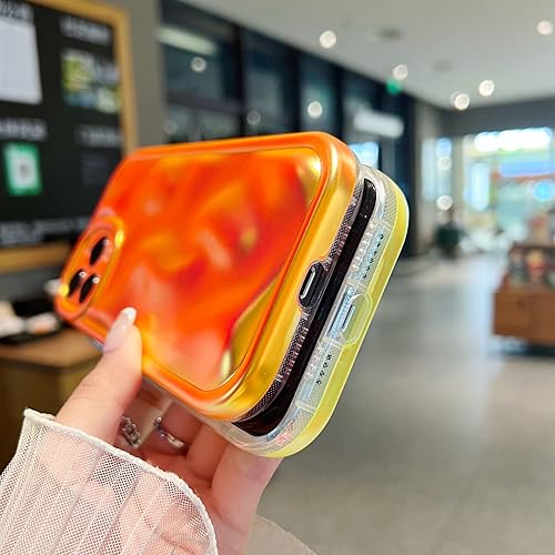 Miniatura 7 de LY&amp;SASIF Funda holográfica para iPhone 14 Pro Max, bonita funda con diseño láser 3D de ondas de agua, con brillantina, chapado de lujo, con forma de