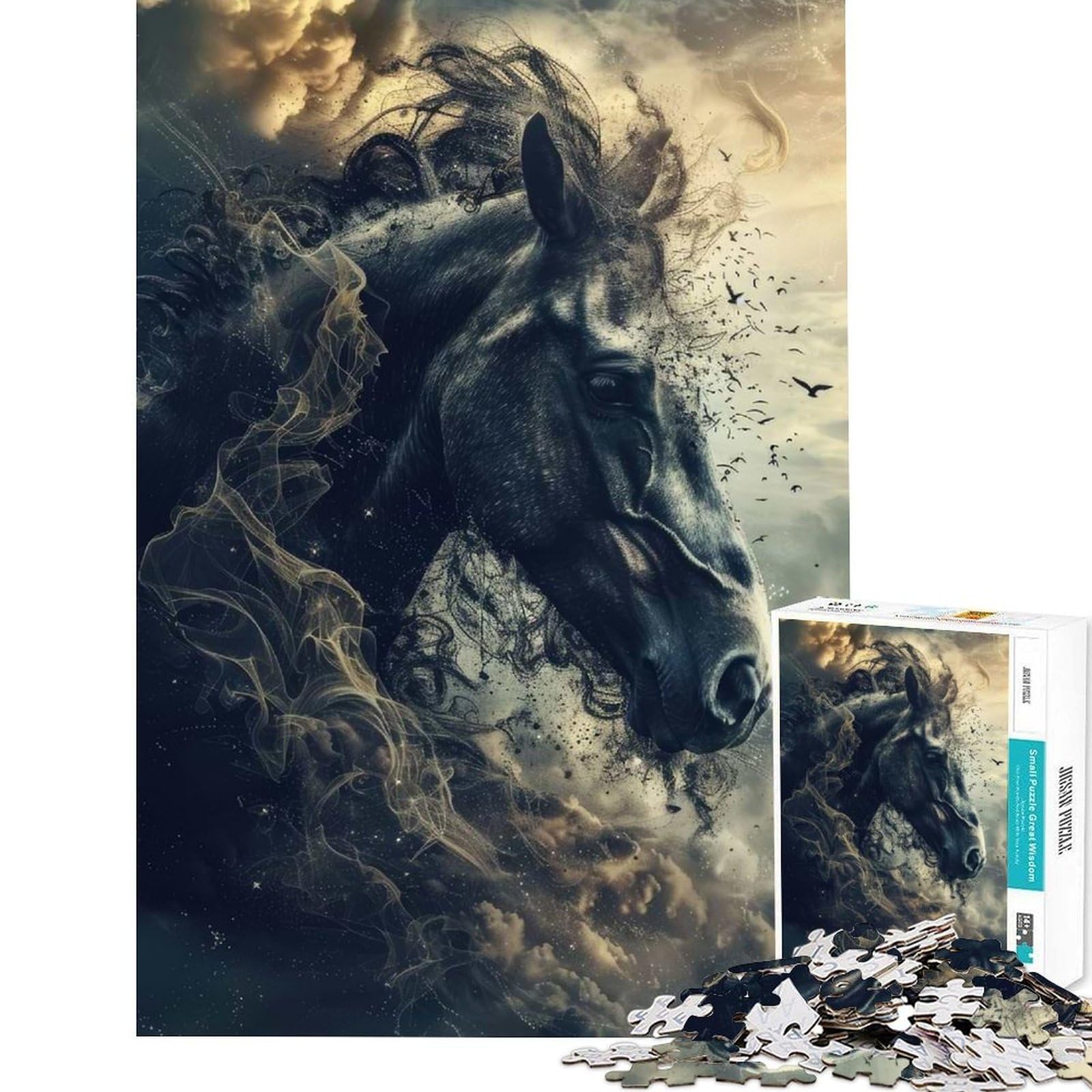 1000 Piece Jigsaw Puzzles for Adults Surrealism Horse Jigsaw Puzzle Hands-on Game But Fun And Humorous for Is Ideal As A Gifts (Size 75x50cm)