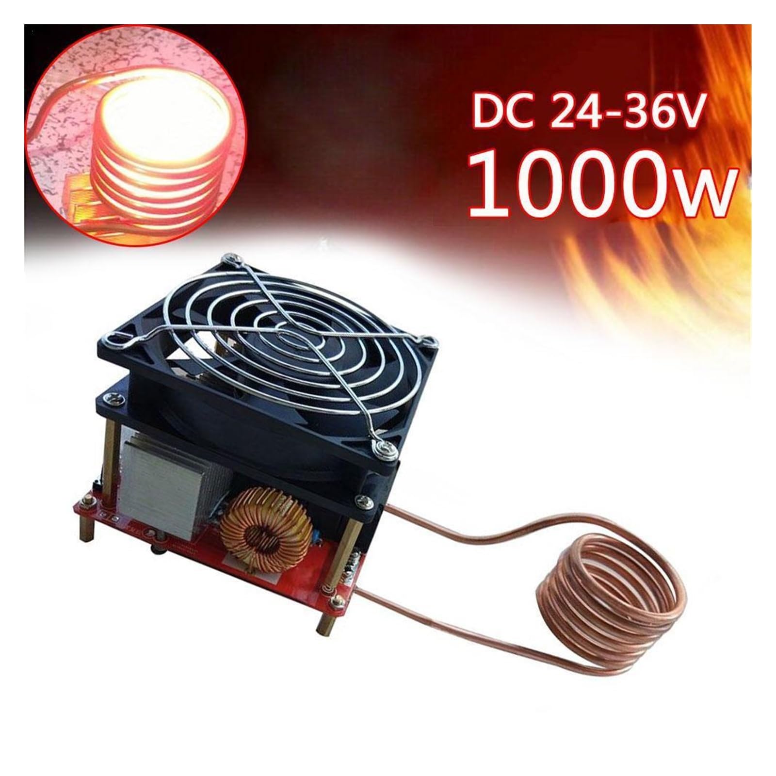 Induction Heater, 20A ZVS Induction Heater Panel Flyback Driver Cooker DC 24-36V Mini Induction Heater Hotplate Flyback DIY Ignition Coil Heater,Heater A