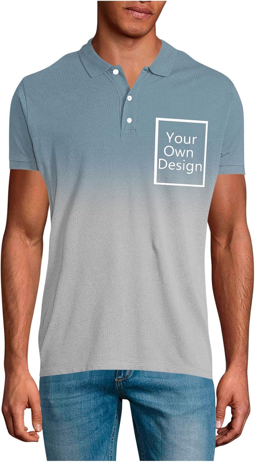 Women Custom Shirt for Women Turnover Collar Customizable Shirt Front and Back Personalized Polo Tee Design Clothing