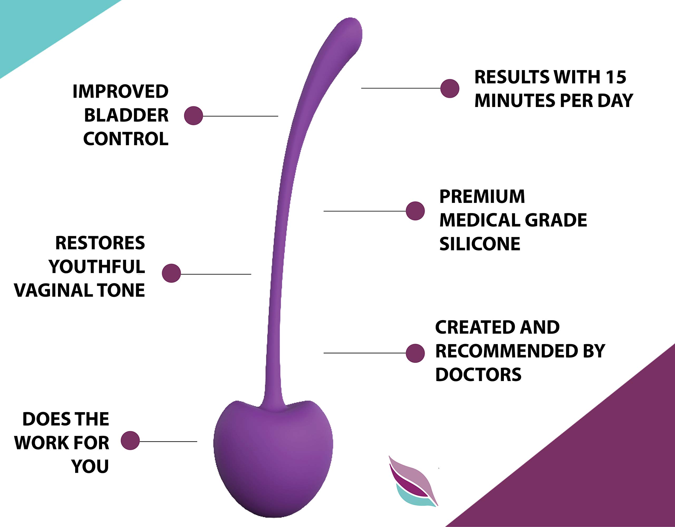 Vital Angel Kegel Balls, Pelvic Floor Weights for Women, 5 Premium