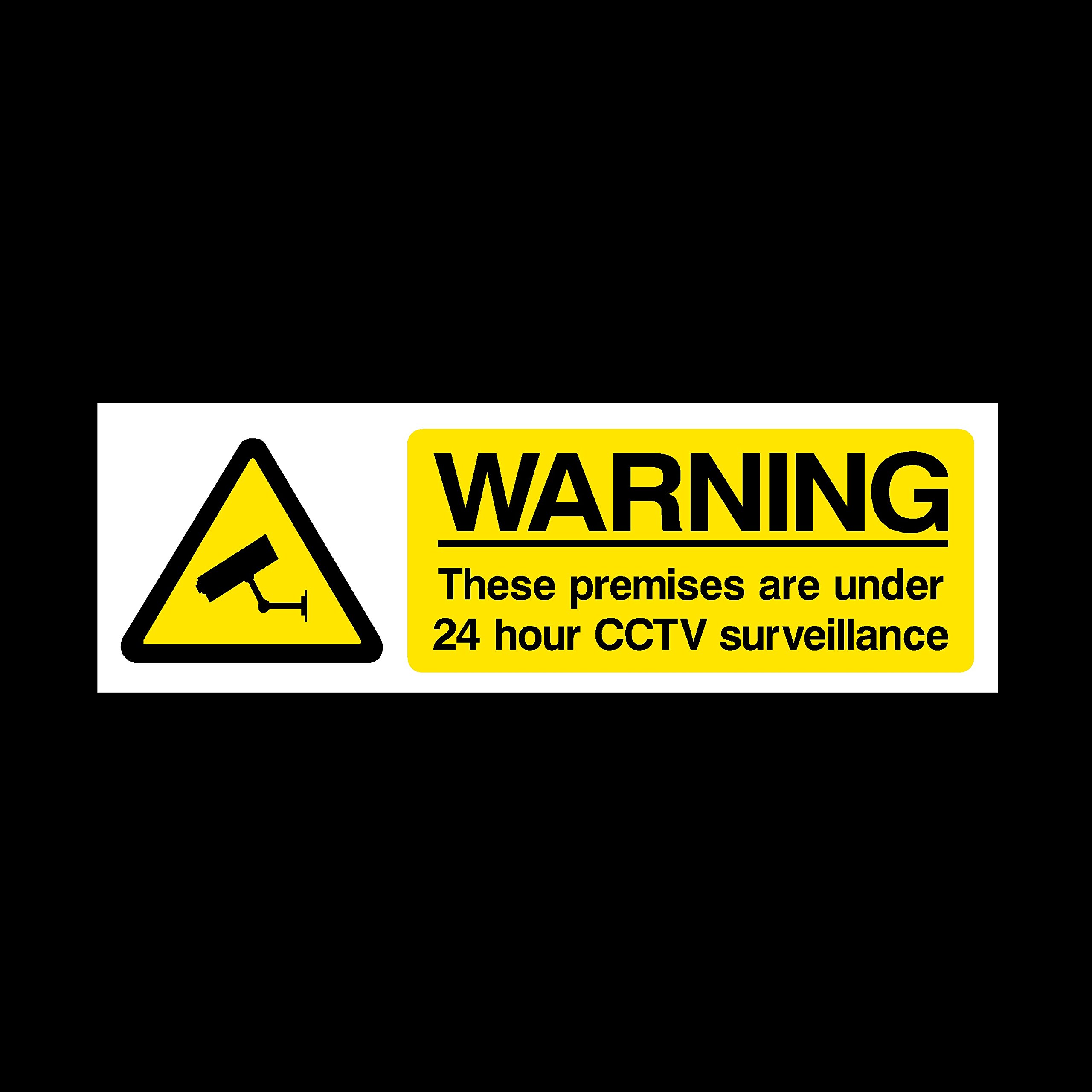 CCTV 24 hour Surveillance Operating Sign 300mm x 100mm - Plastic Sign (MISC58)