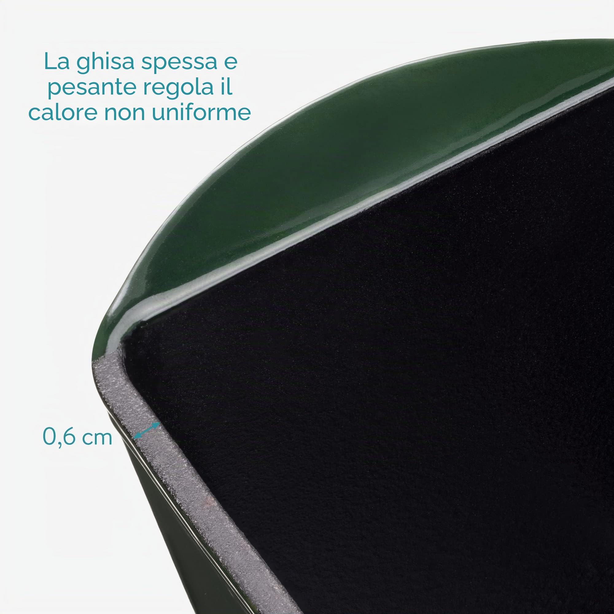 Navaris Pentola Pane da Forno in Ghisa 34 cm - Teglia con Coperchio per Cucinare Stufare - Forno Olandese per Grill Forni Fornelli - Stampo Cuoci Pane