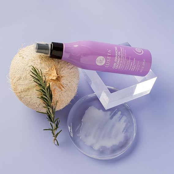 Luseta Curl Enhancing Coconut Oil Shampoo & Conditioner Set and Leave in Conditioner for Curly Hair