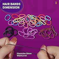 Vista 2 de Teenitor - Bandas elásticas para el cabello, 2000 unidades, Bandas de goma para el cabello, elásticas para el cabello, pequeñas, transparentes