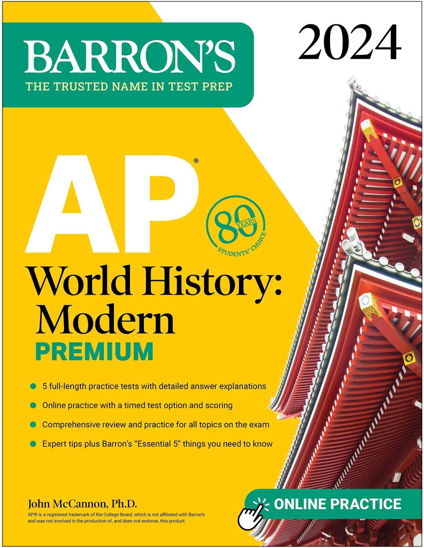 AP World History: Modern Premium, 2024: 5 Practice Tests + Comprehensive Review + Online Practice