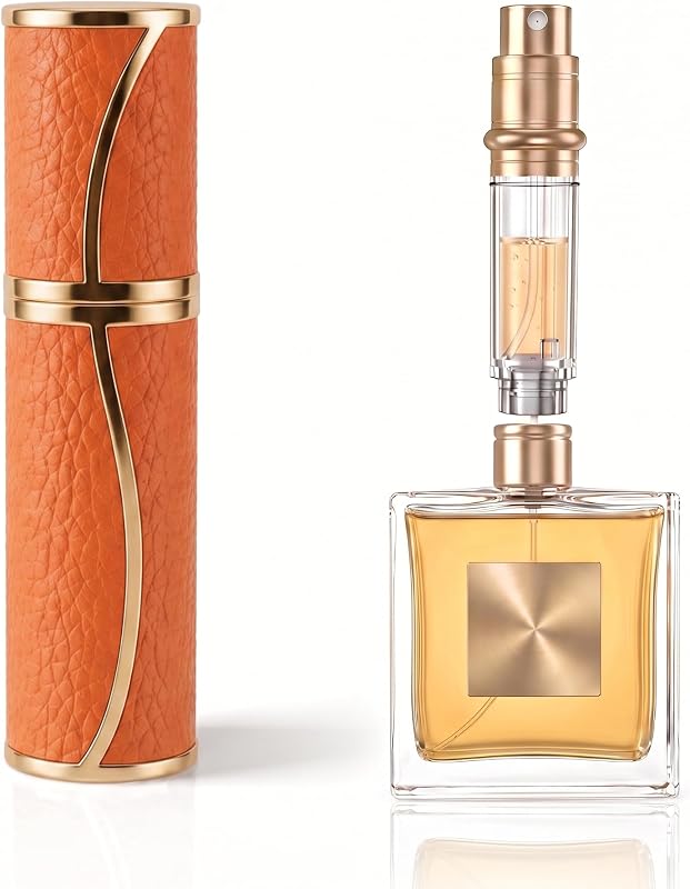 Frasco atomizador recarregável para perfume DENCaika 5 mL, laranja, SFZ-001, 1 unidade