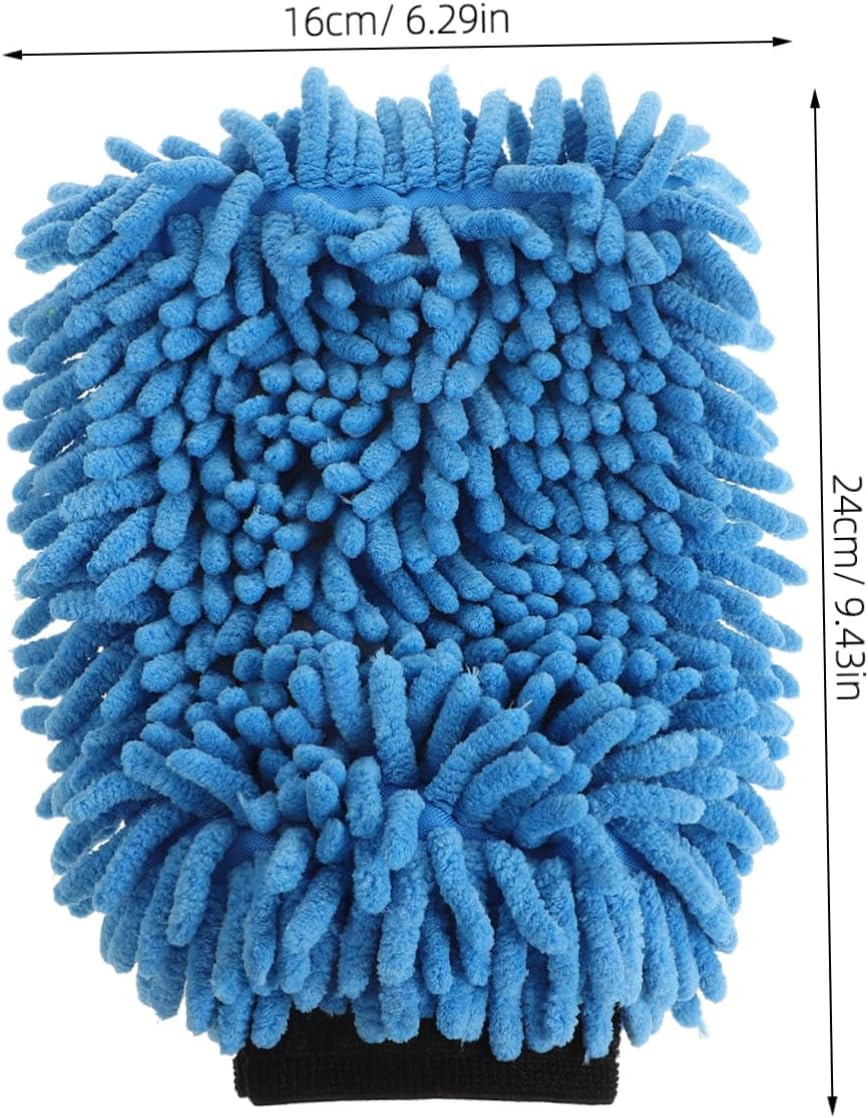 Car Wash Mitt Chenille Microfiber Cleaning Glove for Vehicle Exterior and Versatile Wash Tool for Cars Furniture and Appliances