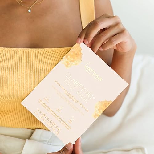 Miniatura 7 de Karuna Skin - Mascarillas Clarifying+ para piel clara, mascarillas hidratantes e hidratantes para el cuidado de la piel, máscara de hoja con miel,