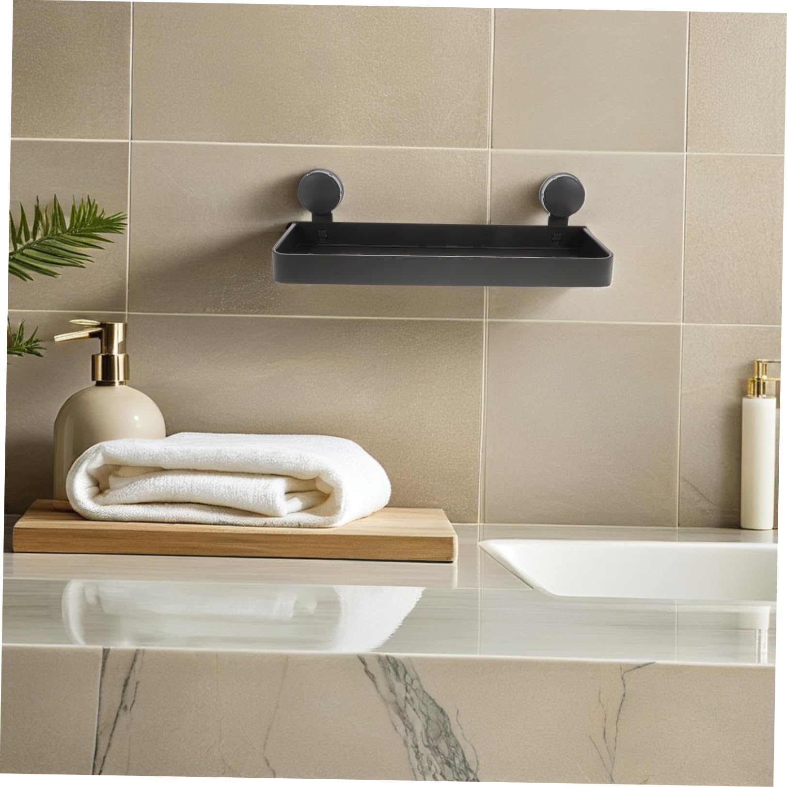 IMIKEYA Estante Taladro de Aluminio Ventosa de y Abs Baño