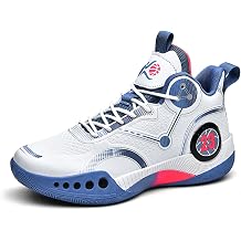 Men's Casual Sports Basketball Shoes Mesh Breathable Non-Slip Lightweight Shock-Absorbing Mid-Cut Suitable for Outdoor Sports and Gyms