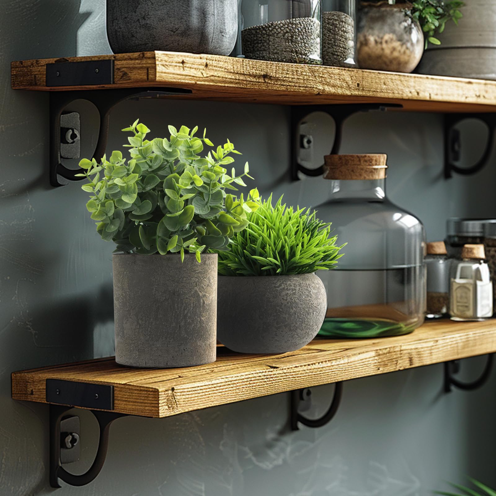 4 Pezzi Mini Piante Artificiali in Vaso, Pianta Finta da Interno, Piccolo Piante Artificiali per Ufficio Bagno Davanzale Soggiorno Balcone Decorazione