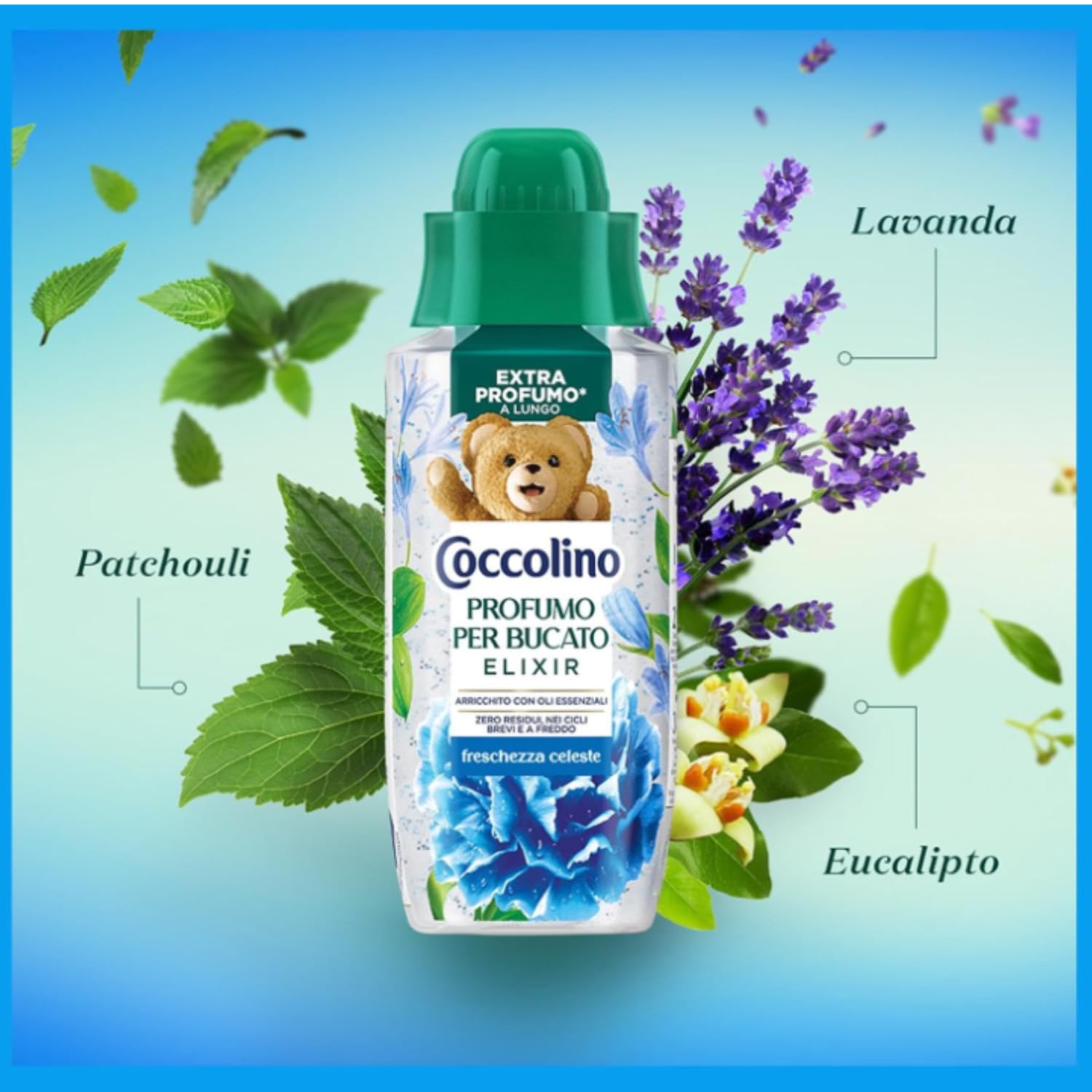 Profumo per Bucato Elixir Freschezza Celeste – 342 ml kit con Spugna Brandizzata SPESA & RISPARMIO Inclusa – Variazioni 4/8/12 Pezzi (8)