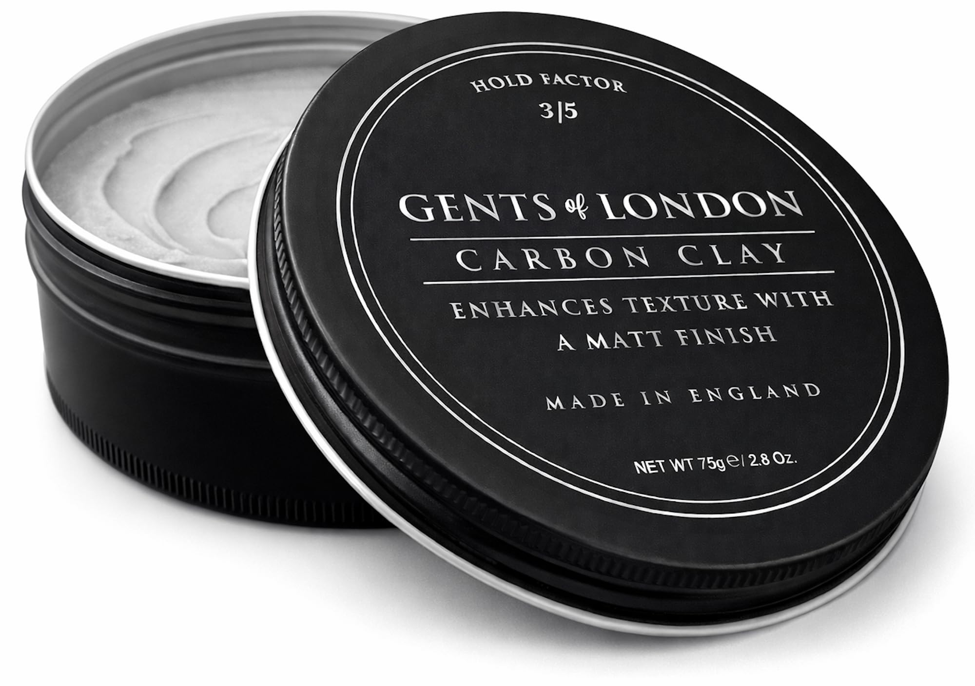 Matt Hair Styling Clay For Men with Medium Hold, Gents of London 75g Hair Clay For All Hair Types, Discover Mens Hair Products, Hair Styling Wax, Hair Putty Paste | Mens Matte Hair Clay