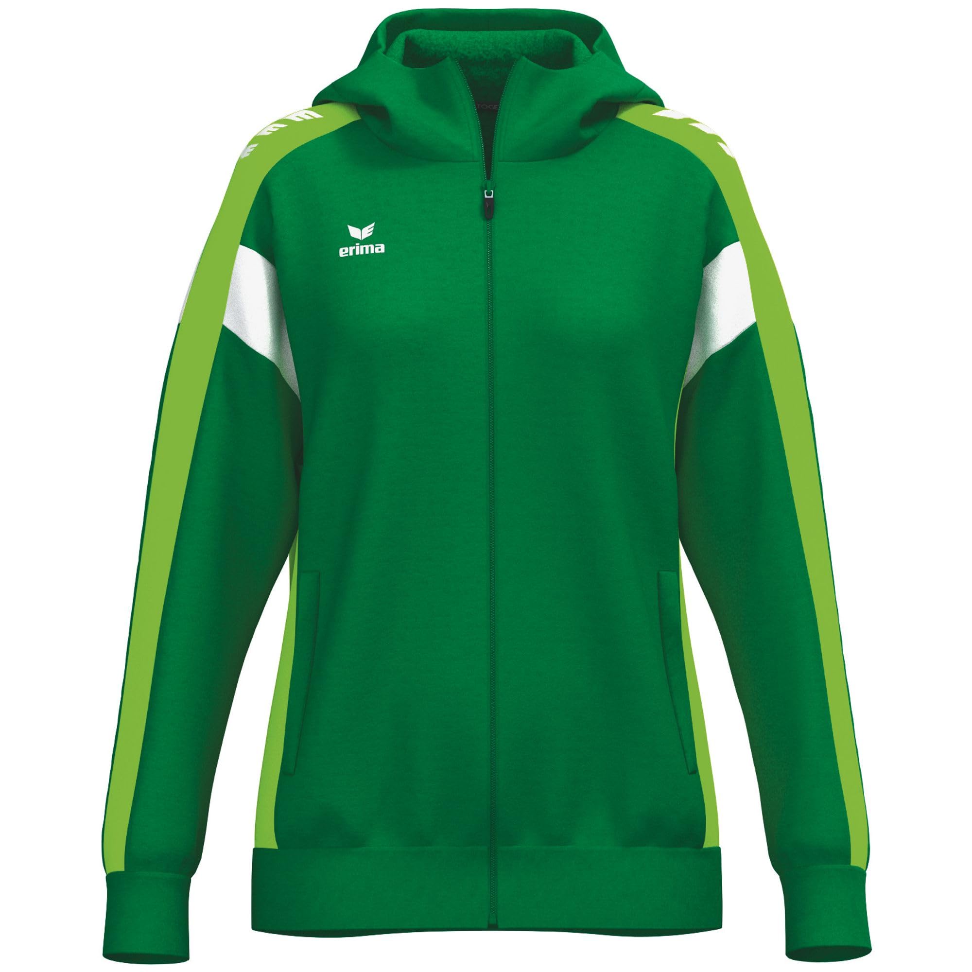 Erima Women's Celebrate 125 Training Jacket With hood (1032538), smaragd/green gecko, 40