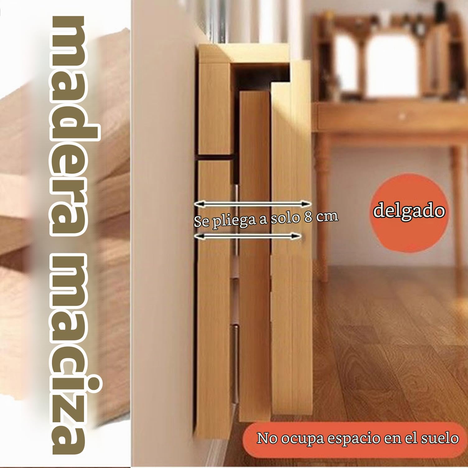 Mesas plegables de madera maciza cuelgan mesas de pared, mesas de computadora, mesas de estudio, mesas de pared, mesas plegables en las paredes de los escritorios,50 * 30cm