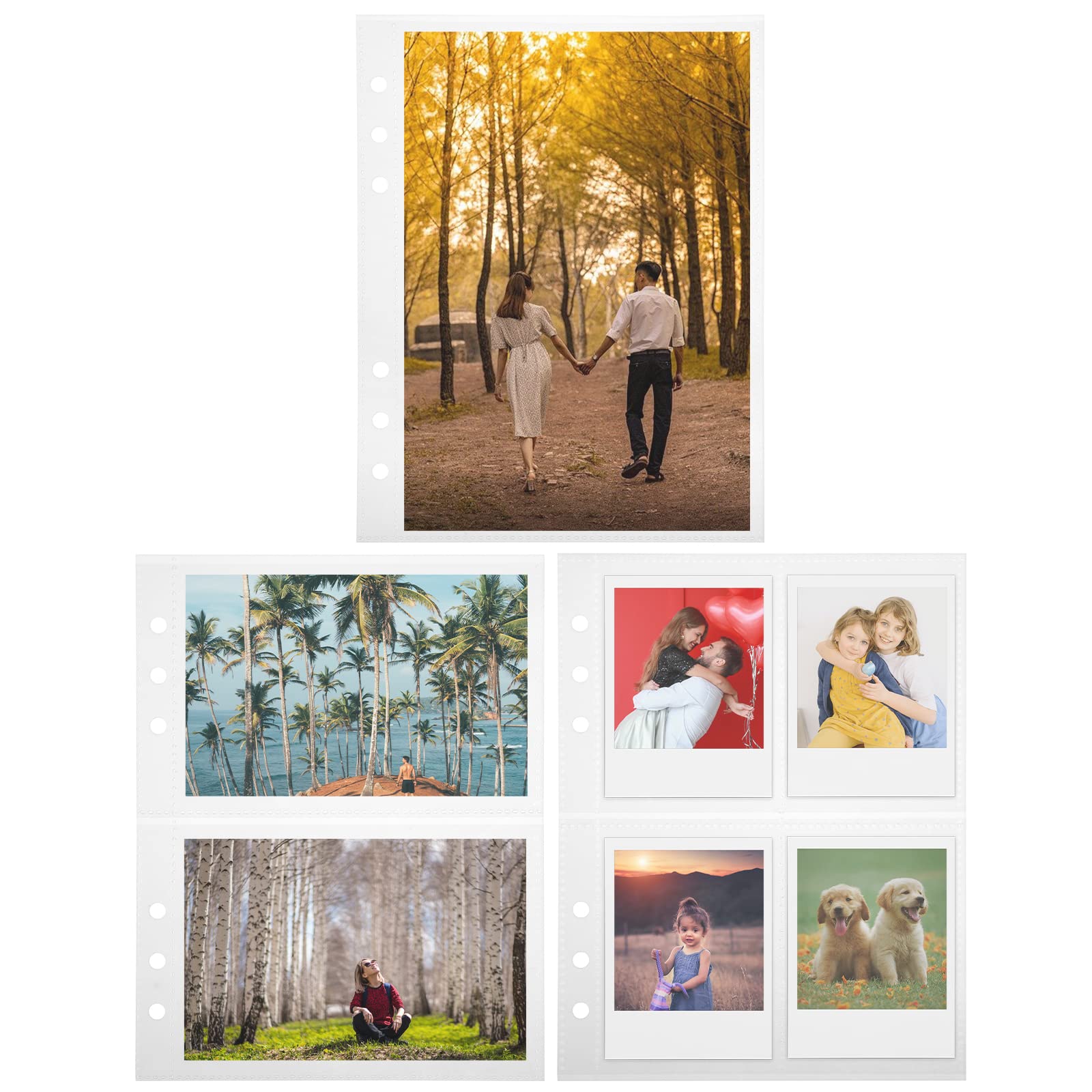 Fotokaarthoesjes, 20 stuks, 4 ringen, Kpop fotokaartbeschermer