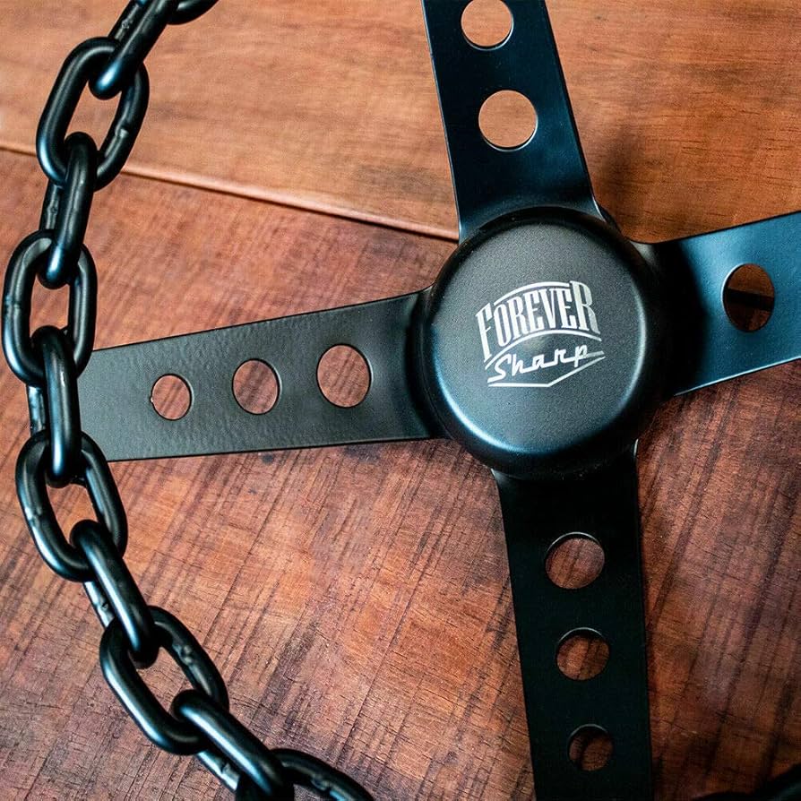 Amazon | 11インチマットブラックチェーンステアリングホイール4