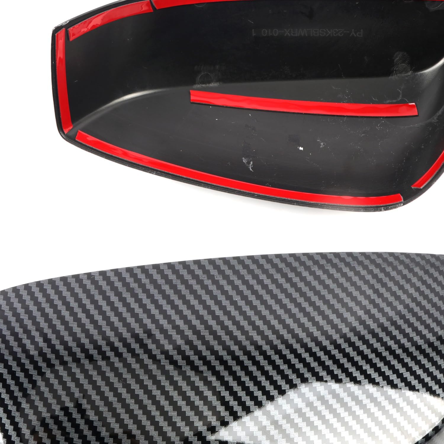 HIGH FLYING Car Exterior Rear View Side Mirror Cap Cover ABS for Subaru WRX STI 2015-2021 (Without Turn Signal Lights)