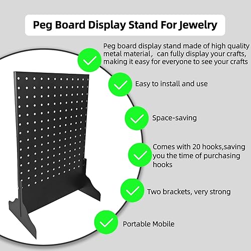 Miniatura 3 de Soporte de exhibición de tablero de clavijas, soporte de exhibición de tablero de clavijas para espectáculos de manualidades (17.3 x 11.2 pulgadas),