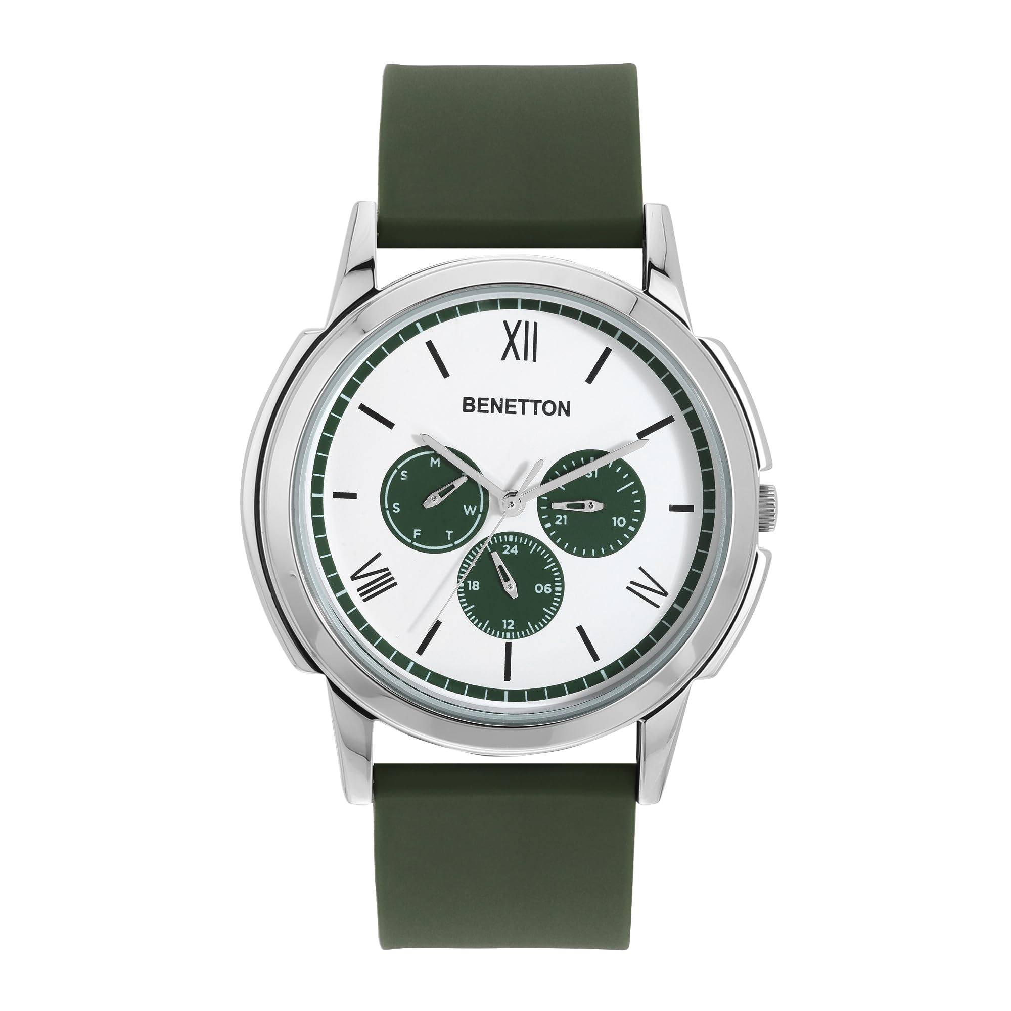 UNITED COLORS OF BENETTON Men White Round Brass Dial Analogue Watch- UWUCG0800 (B0CP88SCVF) Amazon Price History, Amazon Price Tracker