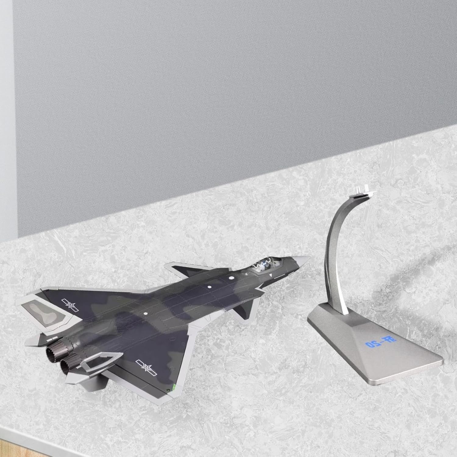 J20 Airplane Model Aircraft Plane Model Desktop Decor Air Plane Toy Metal Fighter Jet Model for Bedroom Bar Collection Gifts, 1 60