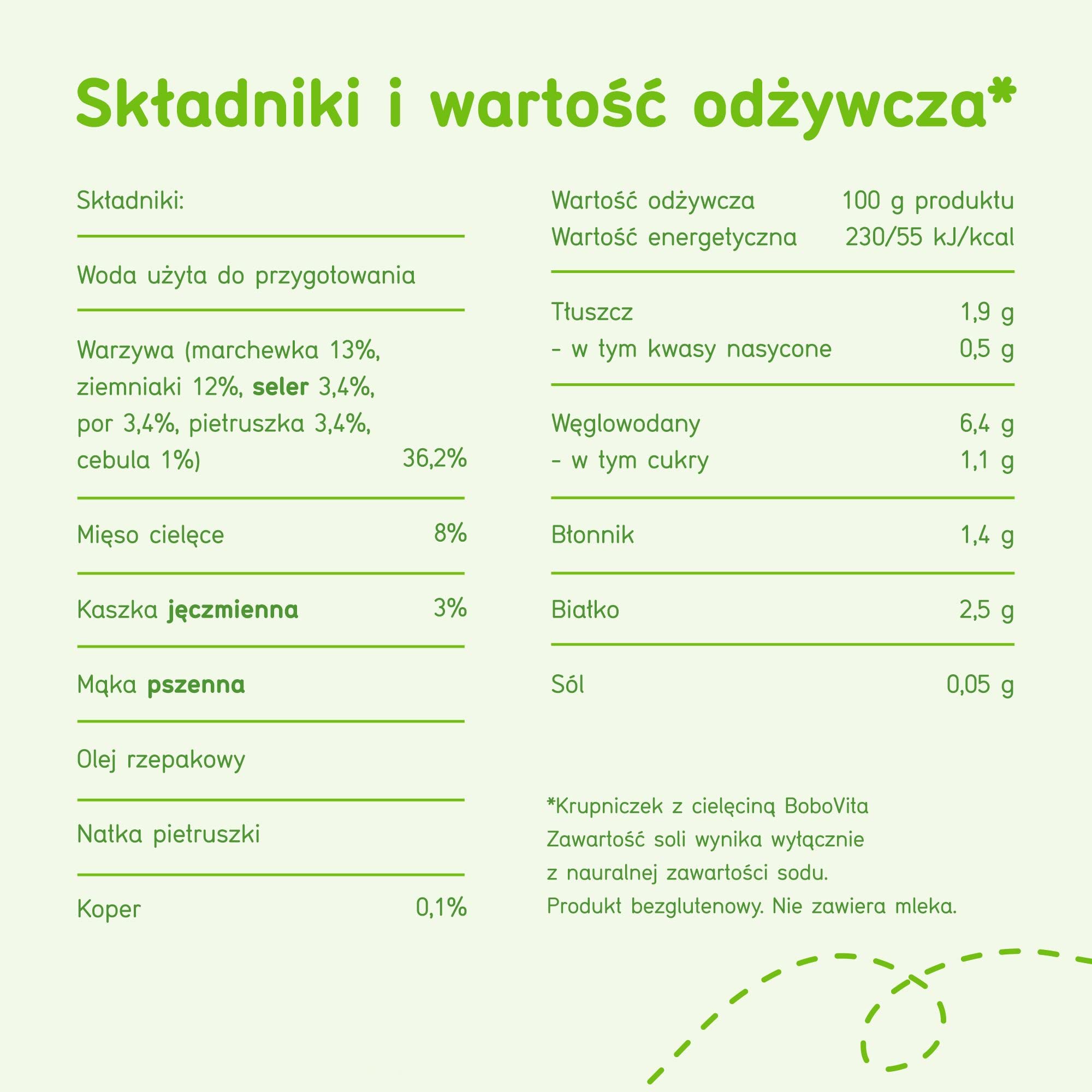 BoboVita Krupniczek z cielęciną po 8 miesiącu 190 g