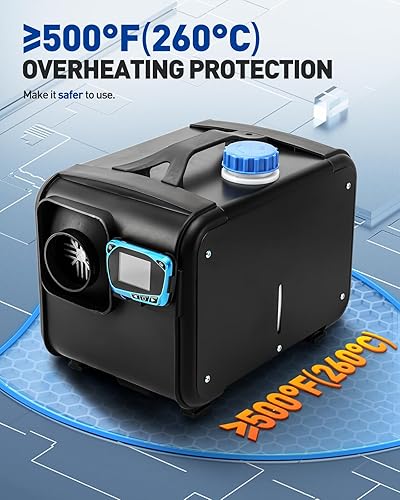 Miniatura 3 de Torchbeam Calentador de aire diésel de 12V 5KW, todo en uno, con monitor digital LCD y control remoto, calentador de estacionamiento para automóvil,
