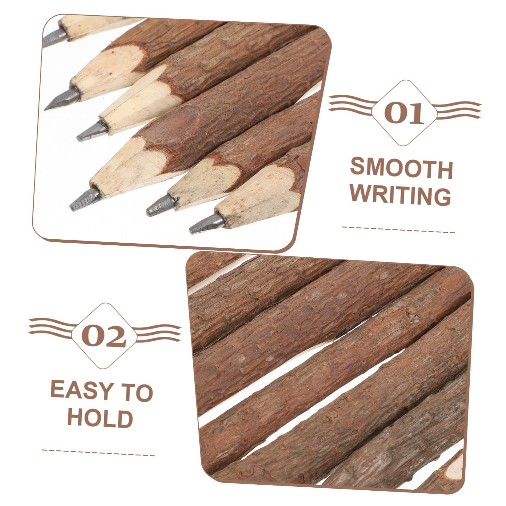 Veemoon 75 Pièces Crayons Naturelle Pencils Branche pour Garçon Fille Créatif Bois Écologique