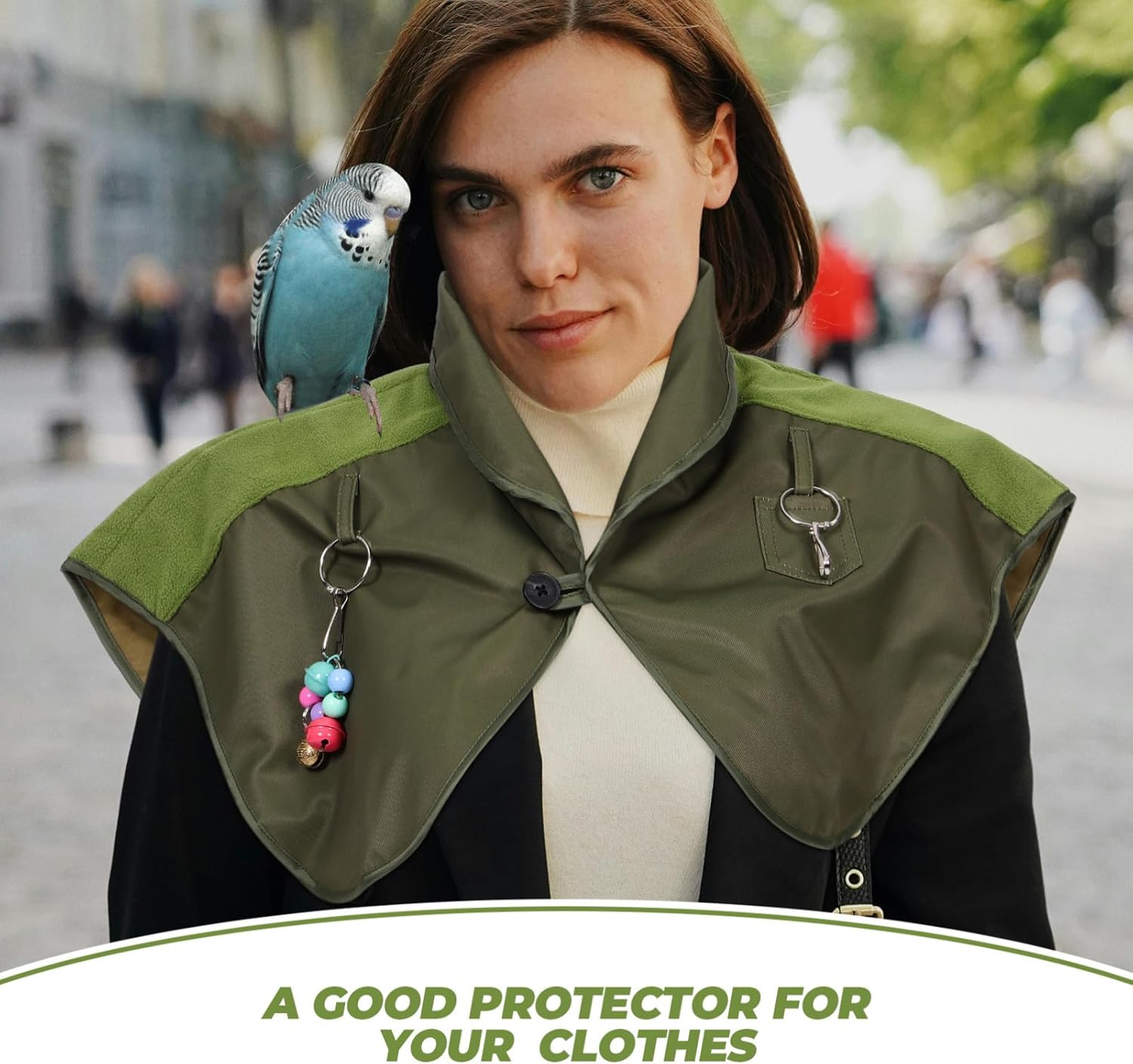 WOONEKY Bird Shoulder Protector Reusable Diaper Shawl for Parrots Cockatiels Comfortable Scratch-Resistant Pad for Training Daily Use Washable