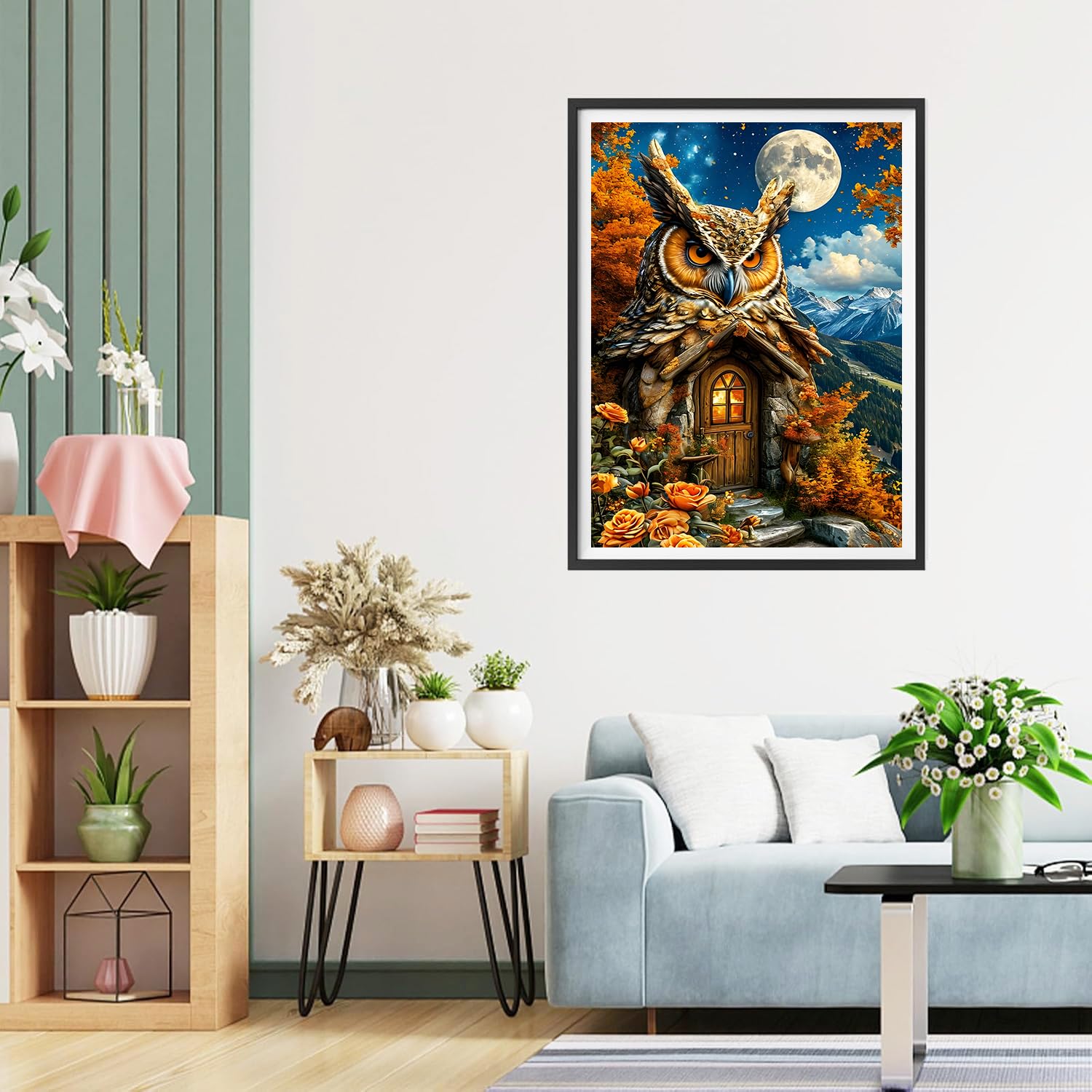 5D Diamond Painting Eule – DIY Set Für Erwachsene, 30x40 Cm, Entspannend & Dekorativ