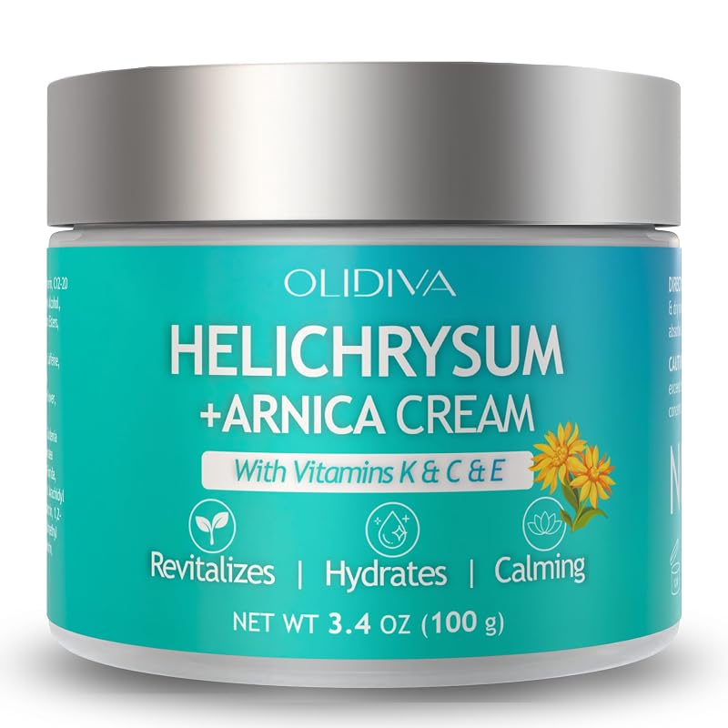 Creme corporal Olidiva com Arnica Montana, Helichrysum, vitaminas K2, C e E, 96,4 g