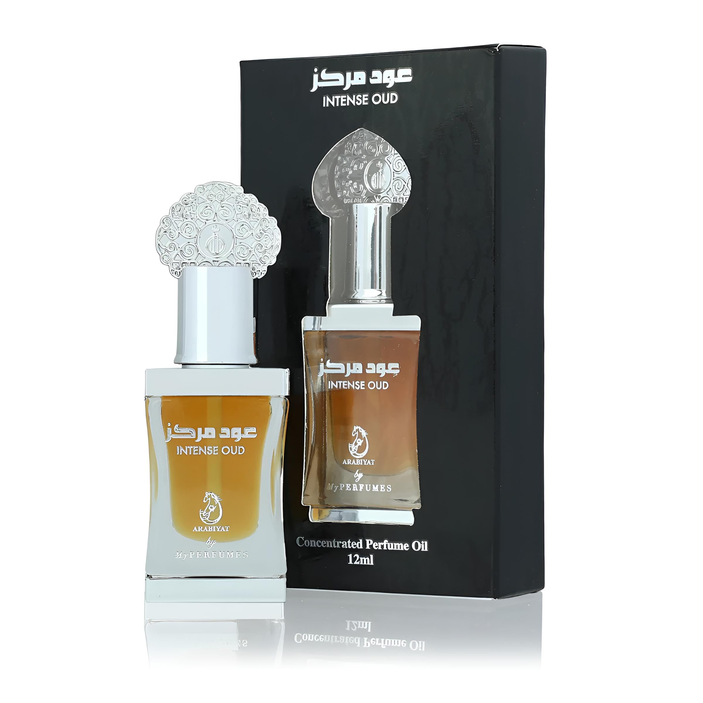 Perfumy INTENSE OUD 12 ml From My Perfumes Attar Arabe Oriental White Musk Halal dla mężczyzn i kobiet, 100% olejku bez alkoholu, długo utrzymujący się olejek zapachowy, nuty: piżmo, ylang, anyż,