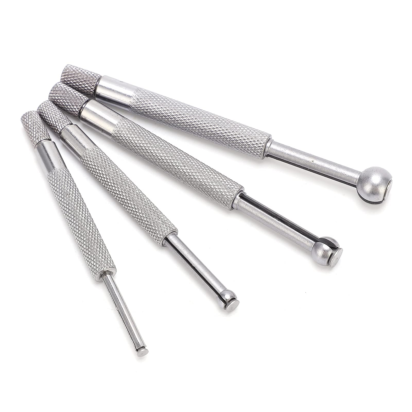 Set di Misuratori per Fori 4 Pezzi Misuratore Telescopico a Sfera Piena 3‑13 Mm per la Misurazione di Scanalature di Fessure di Piccoli Fori