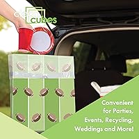 Vista 2 de Botes de basura desechables de 13 galones (paquete de 3) con bolsas de basura ajustables, contenedores de basura reutilizables y reciclaje