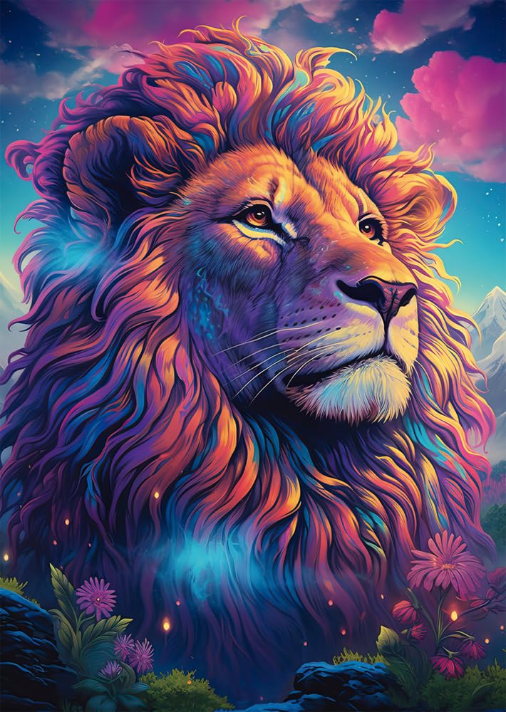 Schmidt Lion in the Wind of Colours 1000 piece fantasy jigsaw puzzle