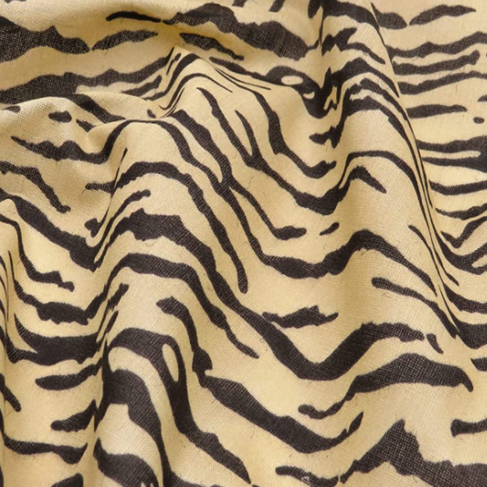 Zebra Tiger Print Polycotton Fabric Material 45'' Wide Per Metre Fabric Sewing (Tiger)